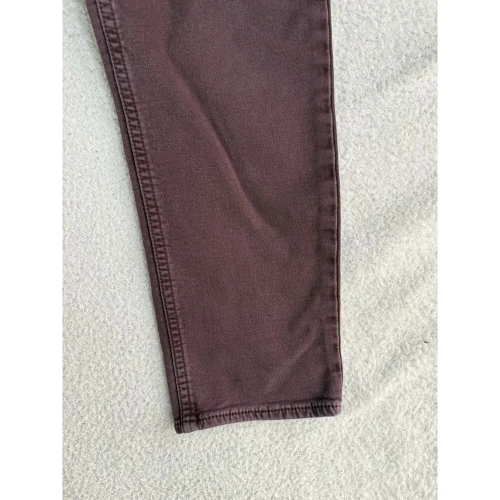 Banana Republic Travel Jean Mens 32x32 Slim Fit Burgundy Maroon Dark Red Pants